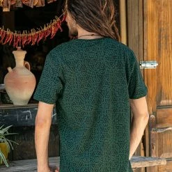 Men Seed Of Life - "Flower Of Life" T-shirt ➟ Green