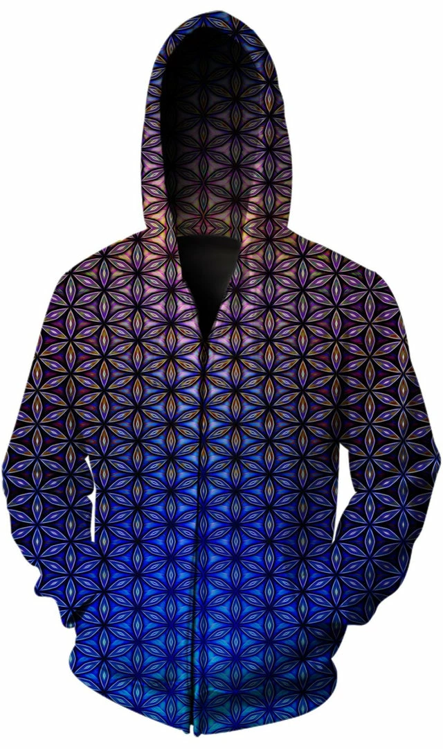 The Headspace PatternNerd - "FOL Purple / Blue Fade" - Zip Up Hoodie - Limited Edition Of 111 3 The Headspace PatternNerd - "FOL Purple / Blue Fade" - Zip Up Hoodie - Limited Edition Of 111