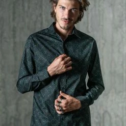 Seed Of Life - "Hexit" LS Premium Button Up Men 15 Seed Of Life -