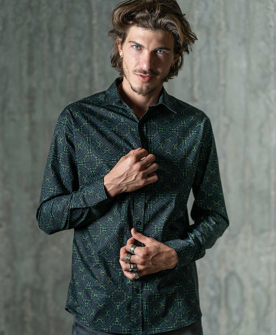 Seed Of Life - "Hexit" LS Premium Button Up Men 5 Seed Of Life - "Hexit" LS Premium Button Up Men