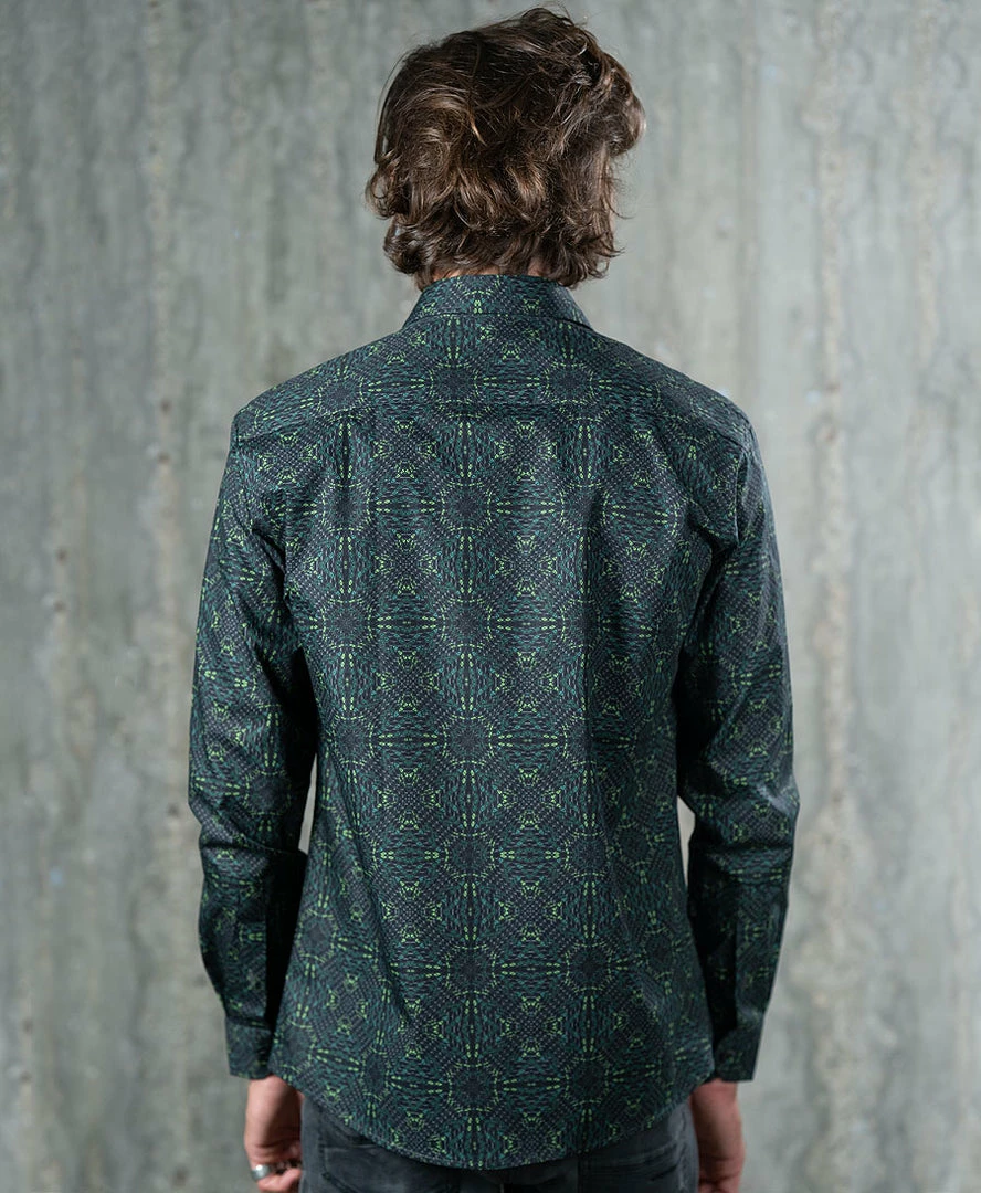 Seed Of Life - "Hexit" LS Premium Button Up Men 8 Seed Of Life - "Hexit" LS Premium Button Up Men