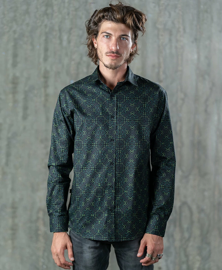 Seed Of Life - "Hexit" LS Premium Button Up Men 10 Seed Of Life - "Hexit" LS Premium Button Up Men