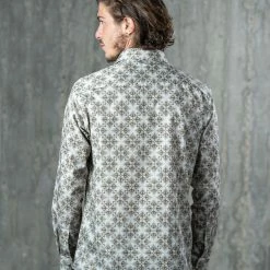 Men Seed Of Life - "Squarcle" LS Premium Button Up 12 Men Seed Of Life -