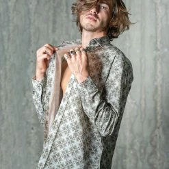 Men Seed Of Life - "Squarcle" LS Premium Button Up 14 Men Seed Of Life -