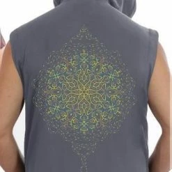 Seed Of Life - Peyote Hooded Vest ➟ Gray