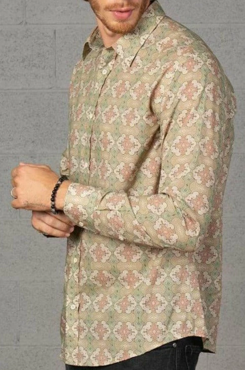 Seed Of Life - "Shipibo Kené" LS Premium Button Up Men 3 Seed Of Life - "Shipibo Kené" LS Premium Button Up Men