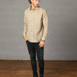 Seed Of Life - "Shipibo Kené" LS Premium Button Up Men 16 Seed Of Life -