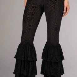 Warrior Within - Midnight Burnout Velvet Pirate Pants Bell Bottoms