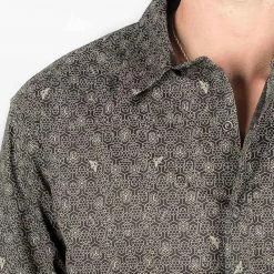 Seed Of Life - "Beez" LS Button Up - Black Men