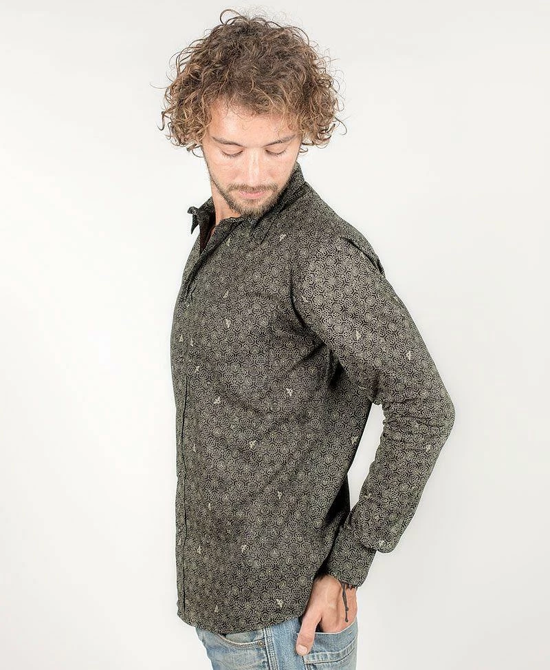 Seed Of Life - "Beez" LS Button Up - Black Men 5 Seed Of Life - "Beez" LS Button Up - Black Men