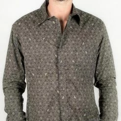 Seed Of Life - "Beez" LS Button Up - Black Men