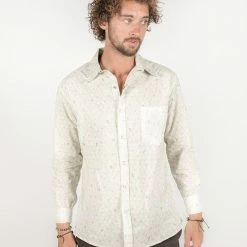 Seed Of Life - "Bees" LS Button Up - White 12 Seed Of Life -