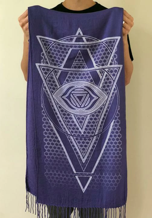 Rythmatix - Third Eye Shawl - Black Men 4 Rythmatix - Third Eye Shawl - Black Men