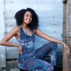 Warrior Within - Purple Paisley Burnout Panther Ladyhawke Onesie Women