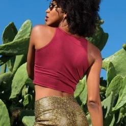 The Headspace Men Warrior Within - Maroon Bamboo Tank Top