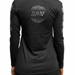 First Earth - Seer Long Sleeve Women's T-SHIRT Charcoal 9 First Earth - Seer Long Sleeve Women's T-SHIRT Charcoal