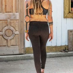 Women Seed Of Life - Shipibo Kené Leggings - Black