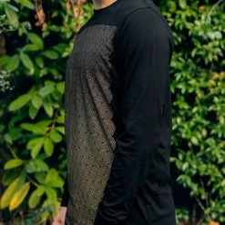 Rythmatix - TEXTURE LONG SLEEVE Black T-SHIRT